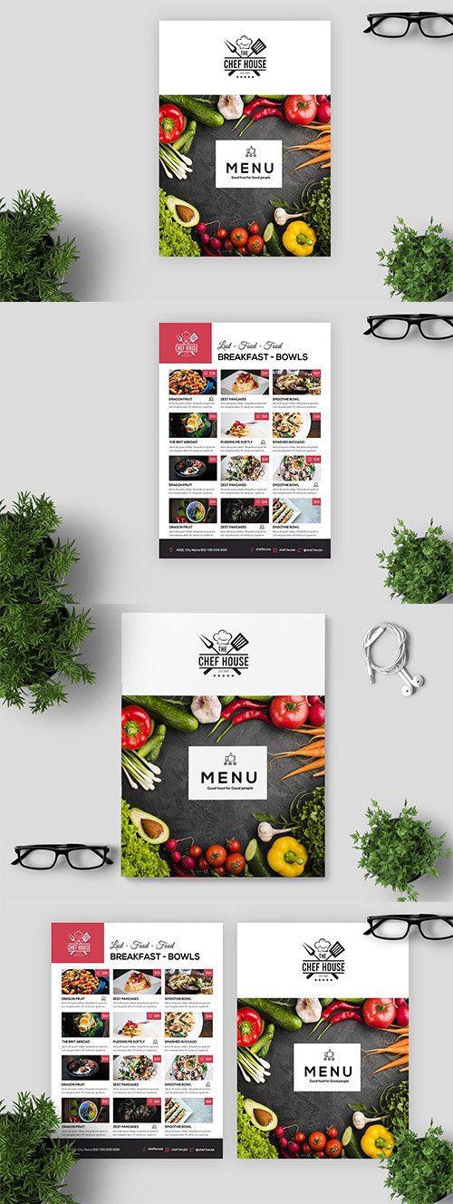 Minimal Restaurant Cafe Menu / Flyer