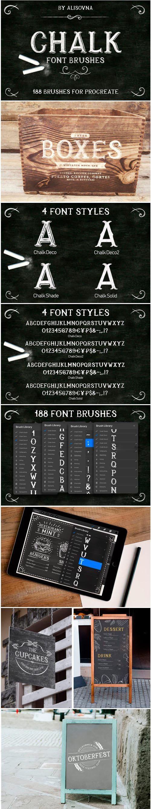 CM - Procreate Chalk Font Brushes 3661176