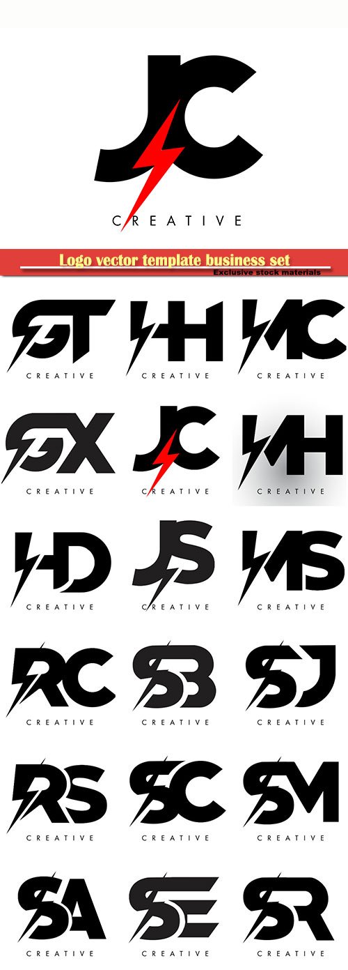 Logo vector template business set
