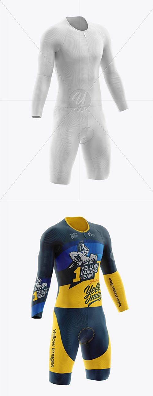 Cycling Speed Suit Mockup - Half Side View 42786 TIF