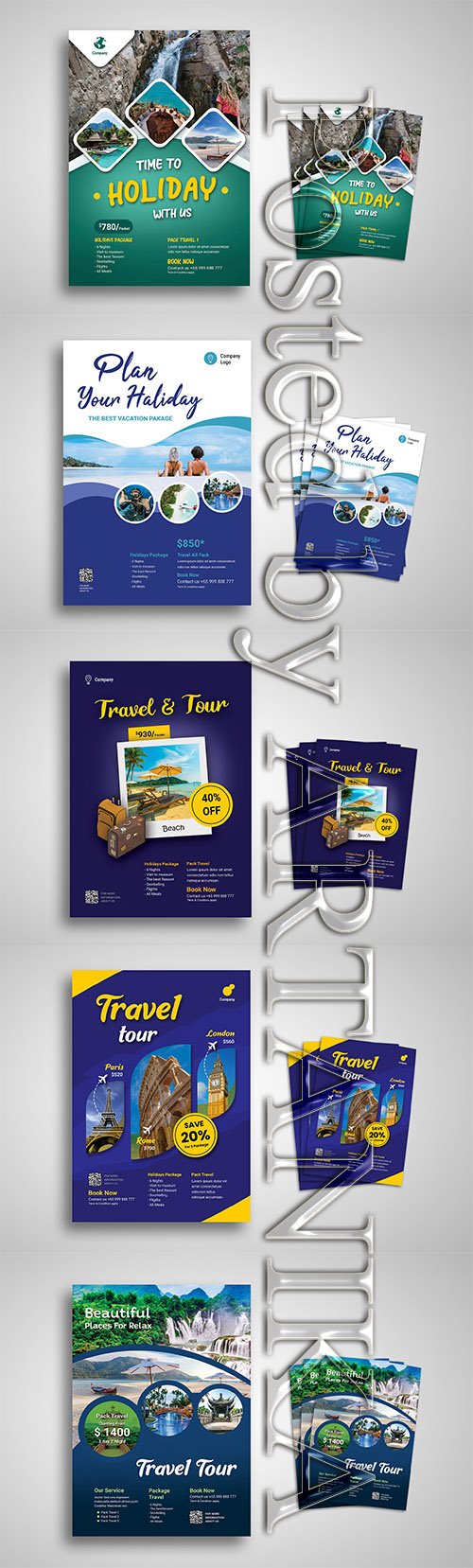 Travel and Tour Flyer Promo Template Set