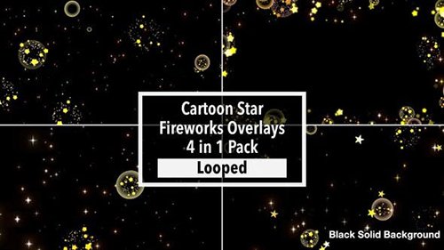 Cartoon Star Fireworks Overlays Pack 24209662