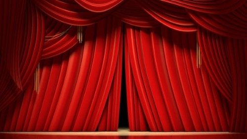 Red Stage Curtains Opening 24184468