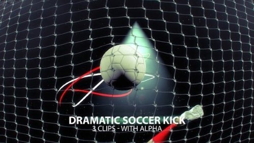 Dramatic Soccer Kick 23838711