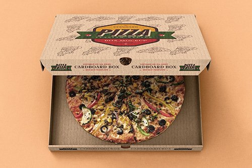 Pizza Box Mock-Up Template