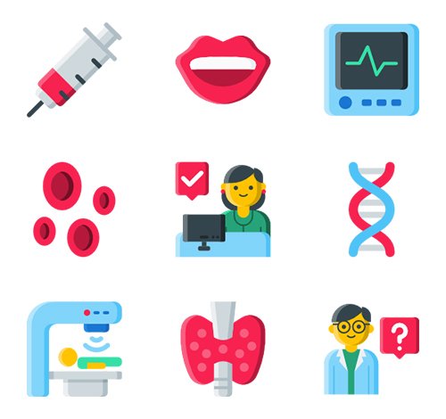 105 Medical and Health vector Icons