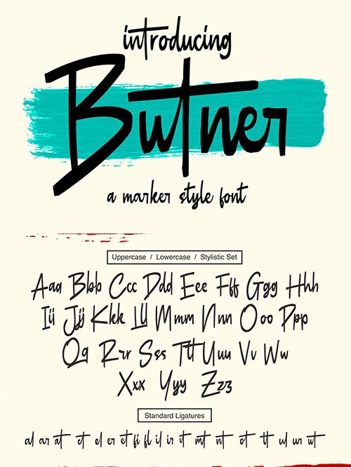 Butner - Marker Font