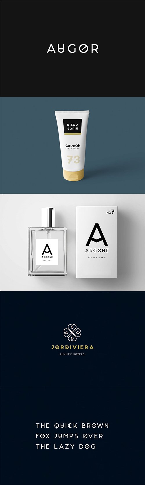 AUGOR - Unique Display / Monogram / Logo Typeface