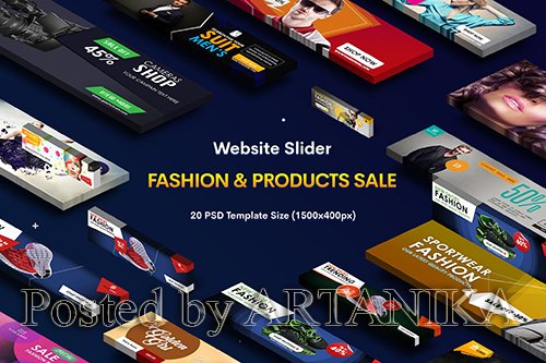 Website Sliders Product Sale - 20 PSD