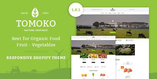 ThemeForest - Tomoko v1.0.1 - Organic Food/Fruit/Vegetables Responsive Shopify Theme - 16772428