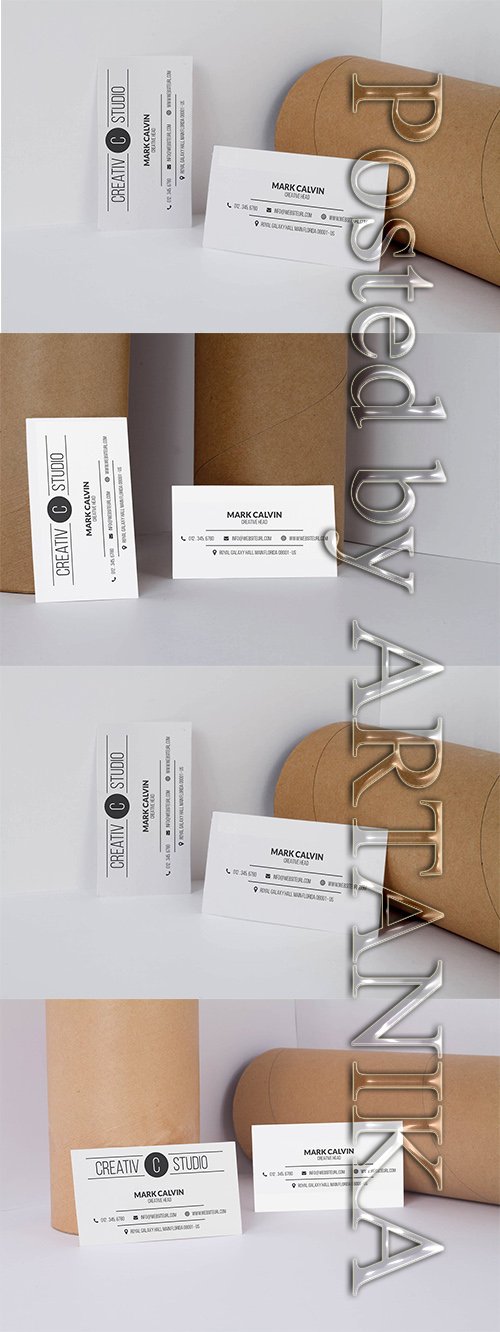 Clean Business Card Mock Up
