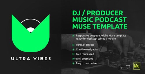ThemeForest - Ultra Vibes v1.0 - DJ / Producer Podcast Muse Template (Update: 21 March 15) - 10491353
