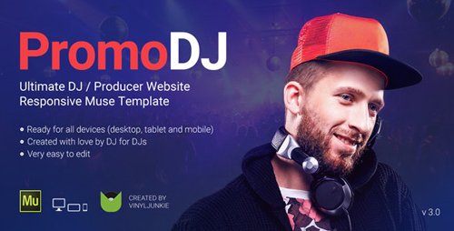 ThemeForest - PromoDJ v3.0 - DJ / Producer / Musician Website Responsive Muse Template - 6853338
