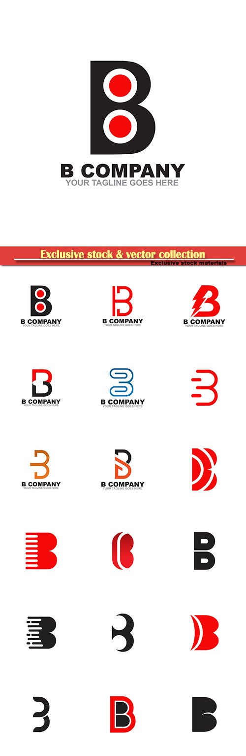 B Company your tagline goes here vector logo