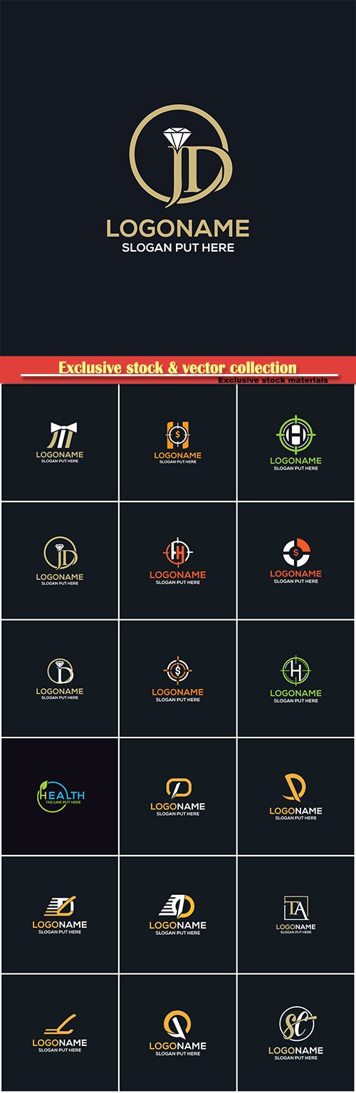 Company logo vector template business set