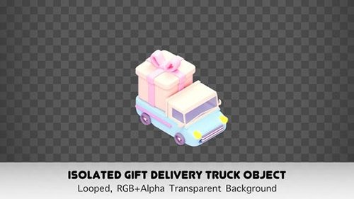 VH - Isolated Gift Delivery Truck Object 23824527