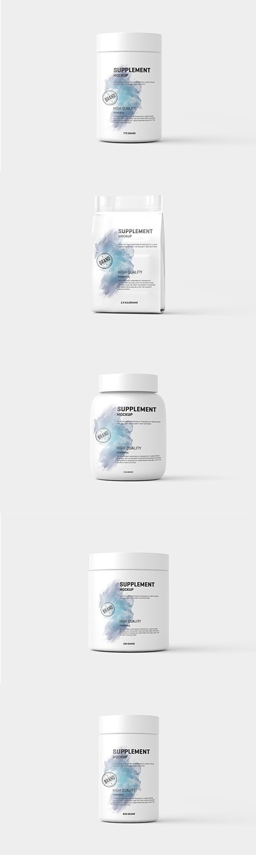 Supplement Protein Jar Label Mock up PSD Pack