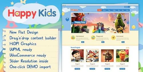 ThemeForest - Happy Kids v3.5.0 - Children WordPress Theme - 4452871 - NULLED