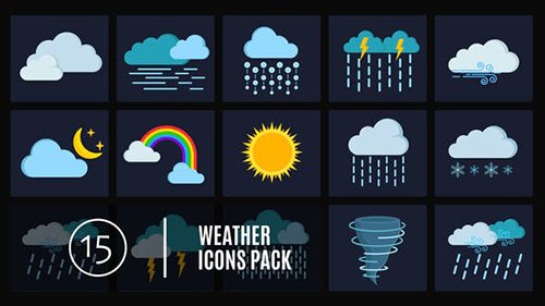 15 Weather Icons Pack 24658488