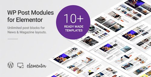 CodeCanyon - WP Post Modules for NewsPaper and Magazine Layouts (Elementor Addon) v1.5.0 - 23805180