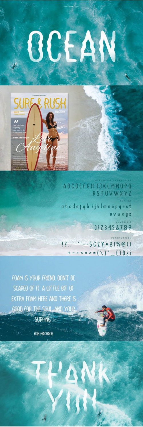Ocean - Hand Writing Summer Font