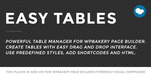 CodeCanyon - Easy Tables v2.0.1 - Table Manager for WPBakery Page Builder - 5559903