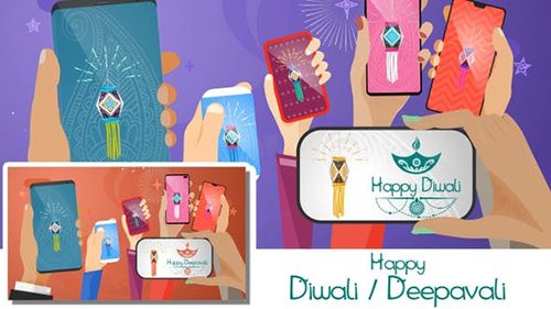 VH - Happy Diwali / Deepavali - Smartphones Social Share 24470698