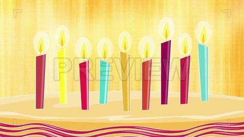MA - 9th Birthday Animated Candles Background 205477