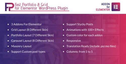 CodeCanyon - Fast Portfolio & Grid for Elementor WordPress Plugin v1.0 - 24748340
