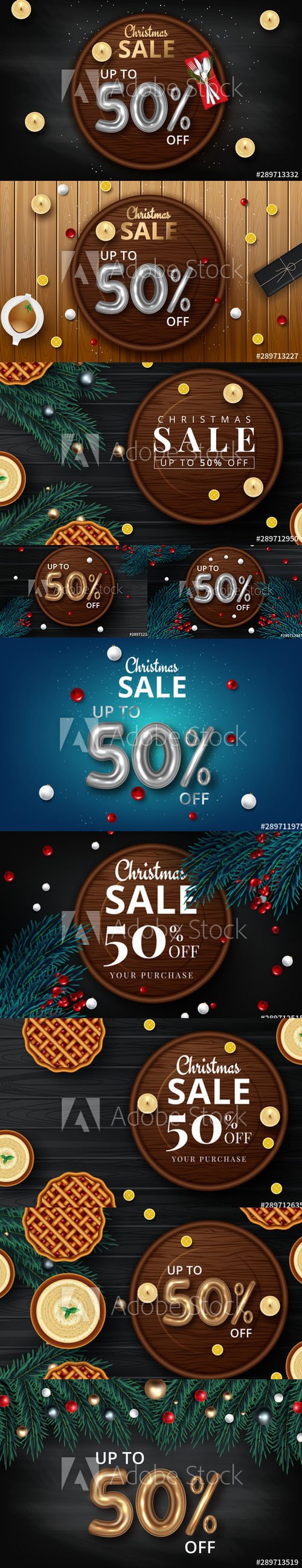 Christmas Sale Promotional Banner for Winter Holiday 2