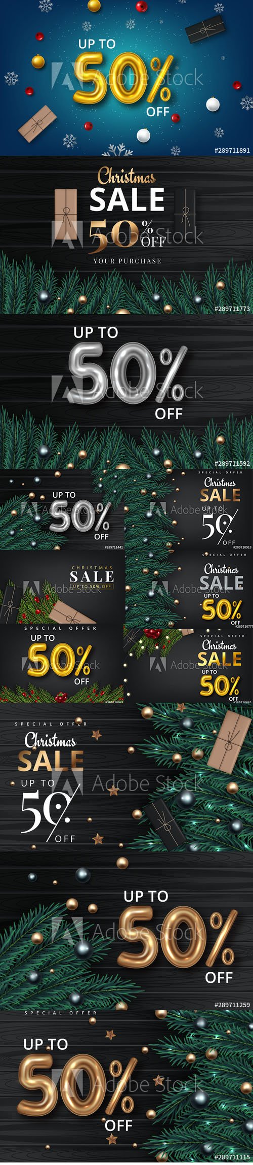 Christmas Sale Promotional Banner for Winter Holiday