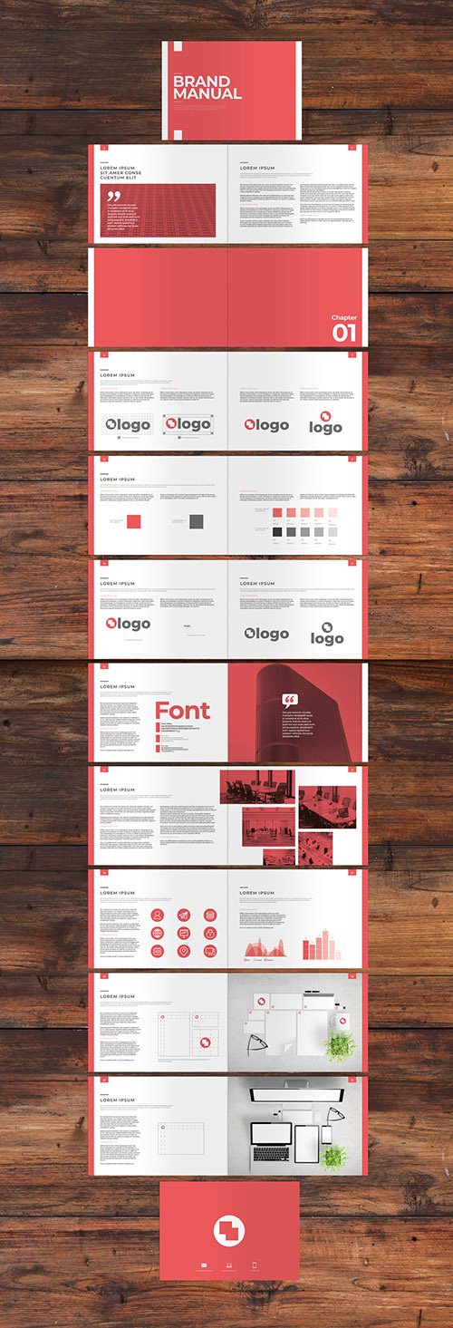 Red and White Brand Manual Layout 292994747 INDT