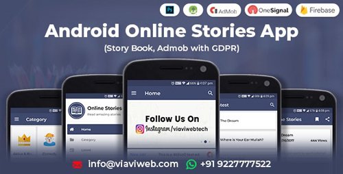 CodeCanyon - Android Online Stories App (Story Book, Admob with GDPR) (Update: 13 September 19) - 7683480