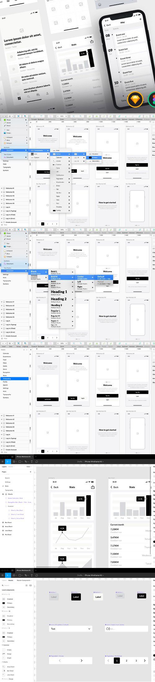 iPhone Wireframe Kit