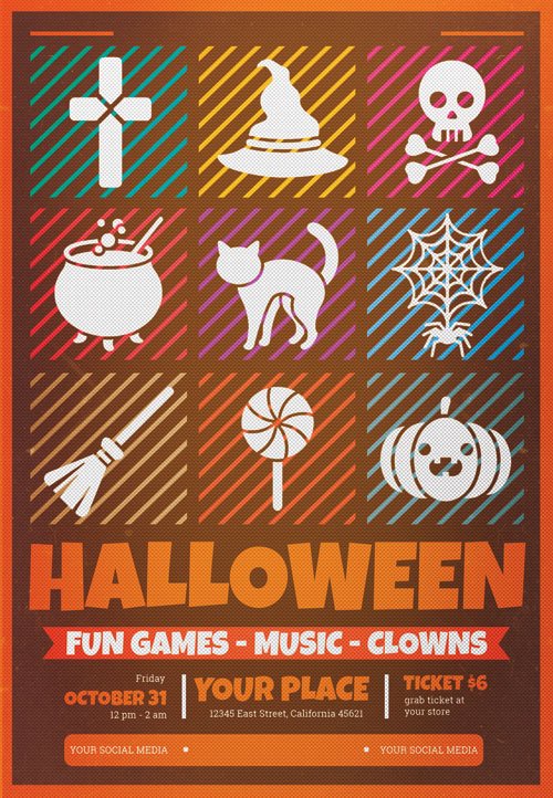 Halloween celebration - Premium flyer psd template