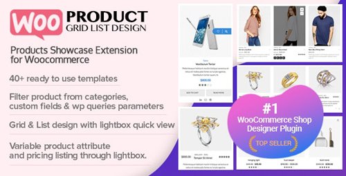 CodeCanyon - WOO Product Grid/List Design v1.0.4 - Responsive Products Showcase Extension for Woocommerce - 23167226