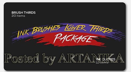 Ink Brushes Lower Thirds Package 19789500