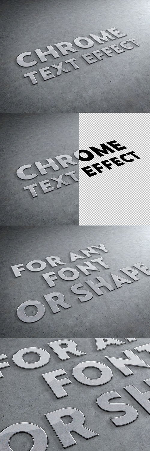 Chrome Metal Text Effect 293604489 PSDT