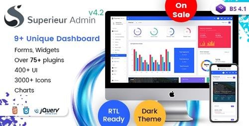 ThemeForest - Superieur v4.2 - Responsive Bootstrap 4 Admin Template Dashboard Web App - 22172702
