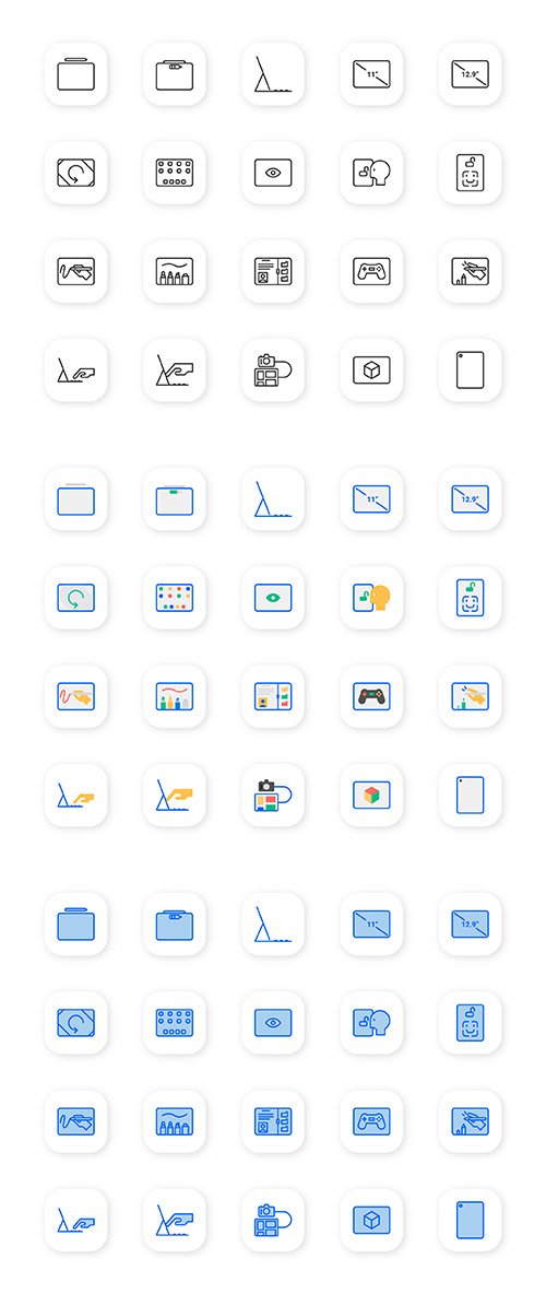 New Ipad Pro Icon Set