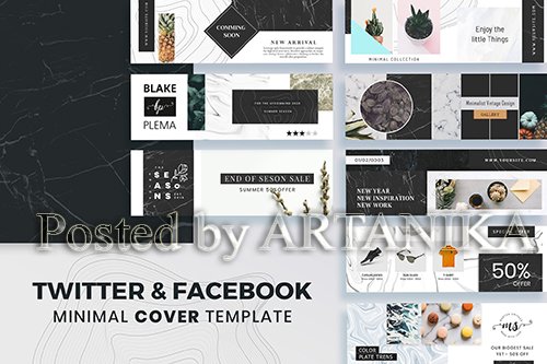 Facebook and Twitter Cover Template