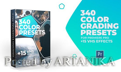 VideoHive - 340 Cinematic Color Presets + 15 VHS Video Effects 24589977