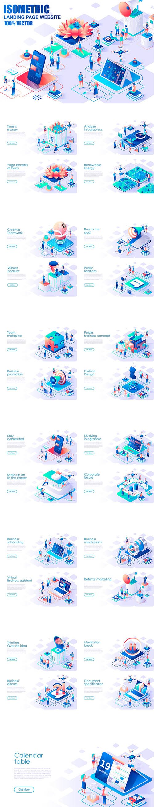 BIG Collection Isometric Landing Page Header