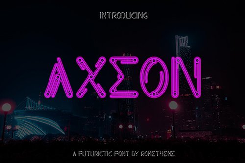 Axeon - Futuristic Typeface DR