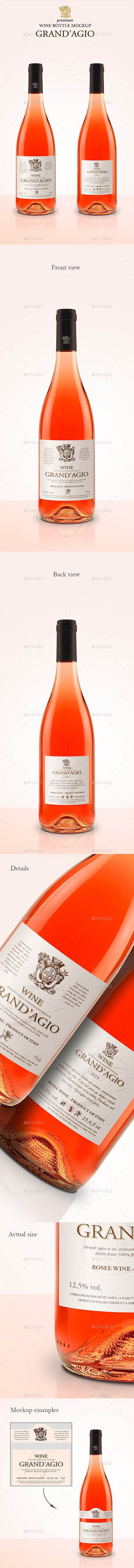 GraphicRiver - Premium Rosé Wine Mockup - 7141676