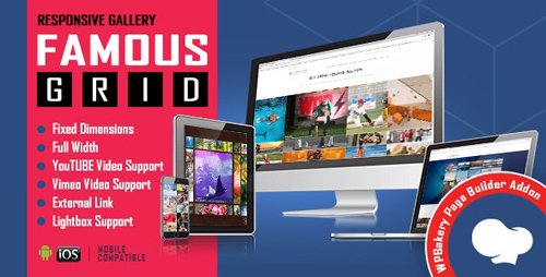 CodeCanyon - Famous v1.0.2.2 - Responsive Image & Video Grid Gallery for WPBakery Page Builder - 22775006