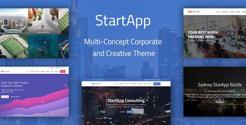 ThemeForest - StartApp v1.4.4 - Multi-Concept Corporate And Creative Theme - 18322378