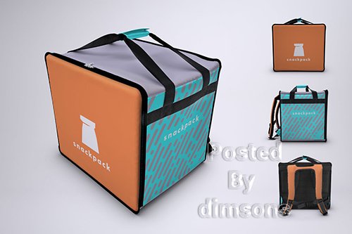 Food Delivery Backpack Mock-Up PSD