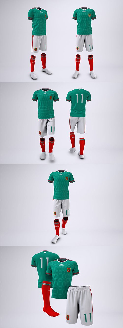 Soccer or Football Uniform Mock-Up PSD