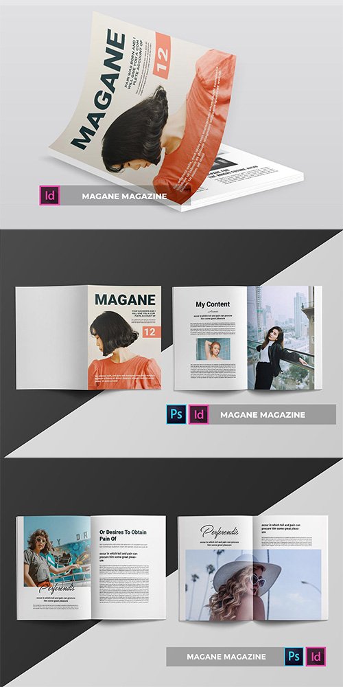 Magane | Magazine Template Indesign